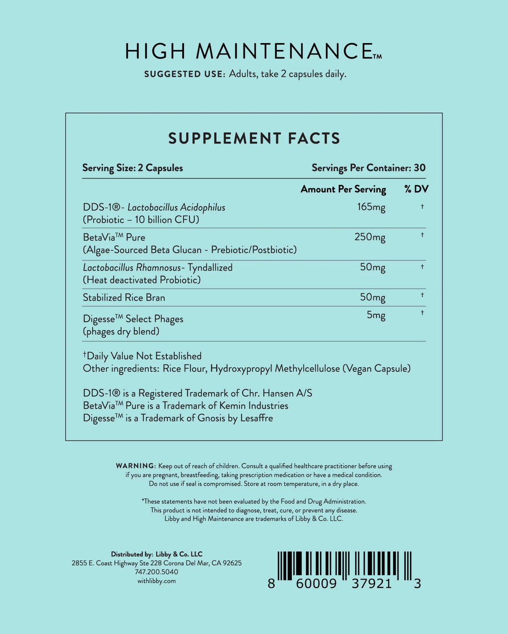 High Maintenance - 60 Capsules