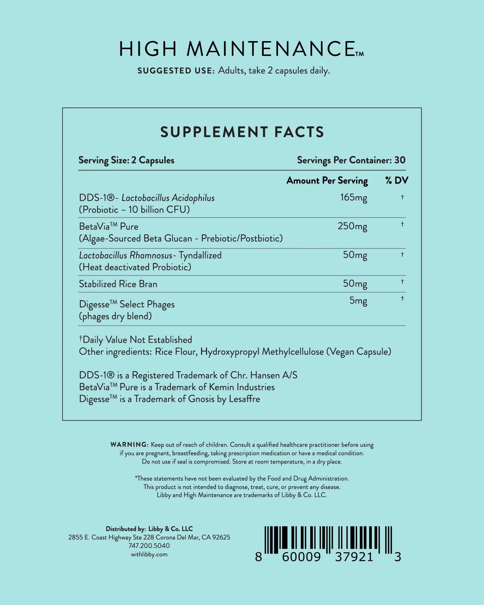 High Maintenance - 60 Capsules