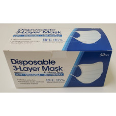 Disposable 3-Layer Mask - Ear-loop Type - 50Ct